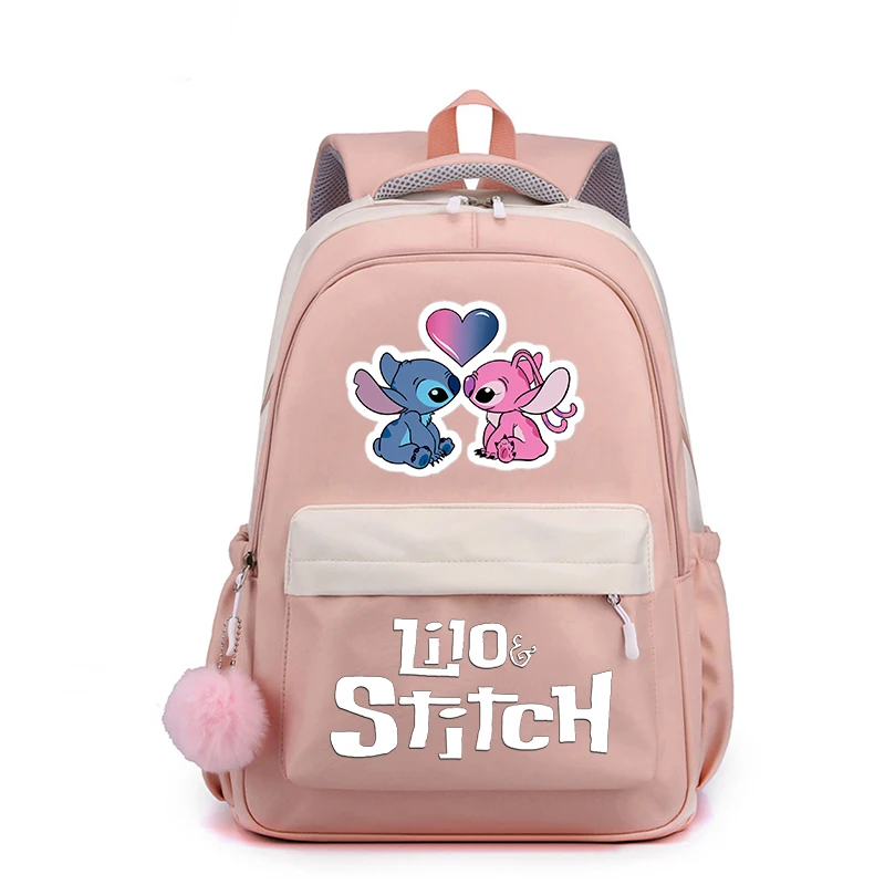 

Disney Lilo Stitch Popular Kids Teenager School Bags High Capacity School Fashion Student Backpack Travel Knapsack Mochila