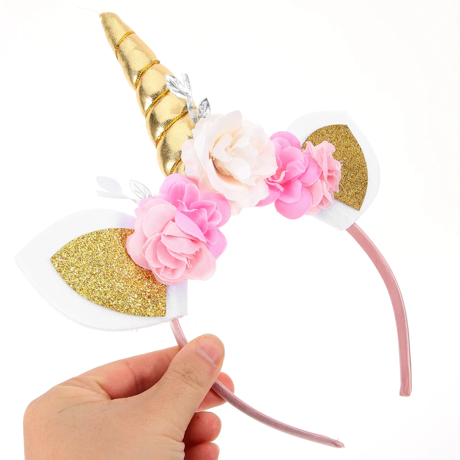 Accesorios dorados para el cabello, diadema de unicornio, tocado para niños, aro para niñas, diademas para niños