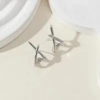 Stainless Steel Cross Stud Earrings for Women Girls Trendy Dainty Simple Minimalist Accessories Party Fashion Jewelry Gifts