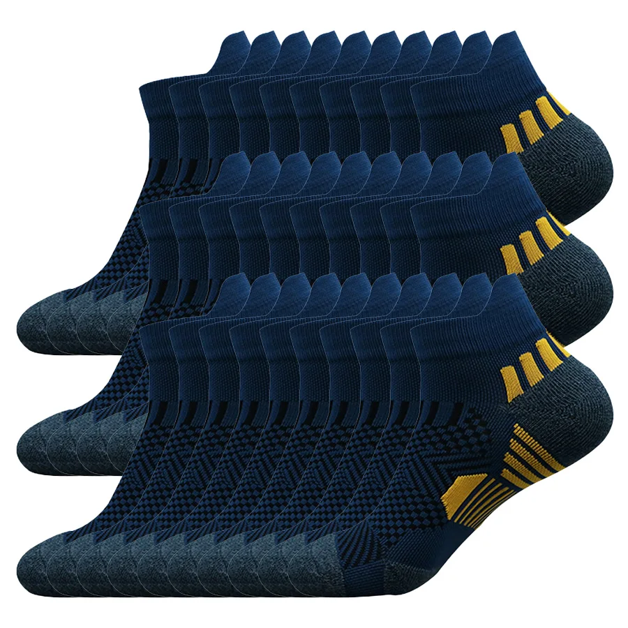 30Pair Running For Socks For Men Women Professional Fitness Sports Non Slip Quick Drying Towel Bottom Basketball Training Short