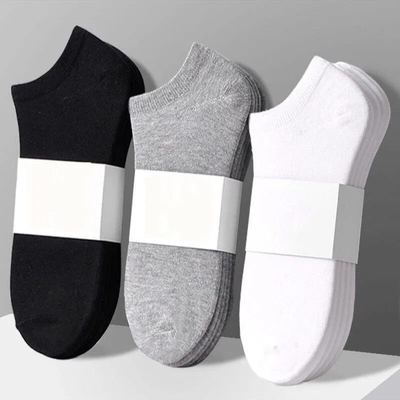 

10 Pairs Comfy Ankle Summer Socks Solid Color Ankle Sock Pack Women's Stockings & Hosiery Men's Low-cut Socks Breathable Socks