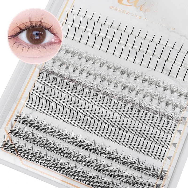

Lash Clusters Lashes False Eyelashes Extensions Kit Mixed Volume Natural Fluffy DIY Cluster Fans