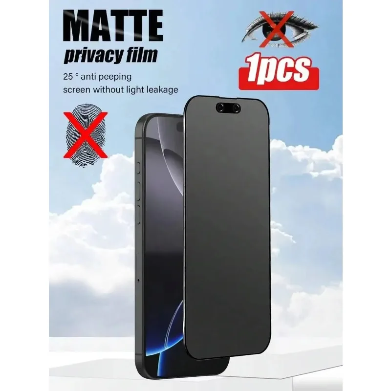 1 Stück Weiche Keramik-Matte Blickschutzfolie für iPhone 15 16 17 13 11 12 14 Pro Max 6 7 8 Plus SE XR XS X Air Anti-Spy Film