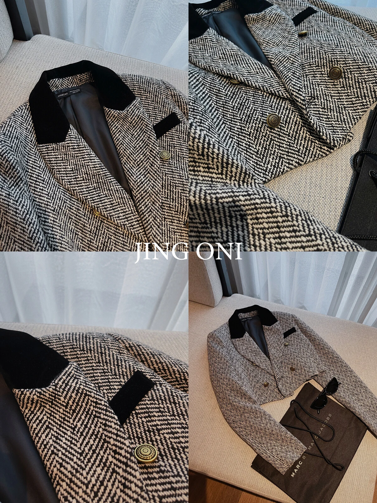 Blazers Jas Vrouwen Kleding Buitenjas 2023 Luxe Koreaanse Stijl Y 2K Cropped Winter Elegante Tweed Pakken Maatwerk Grijs Short