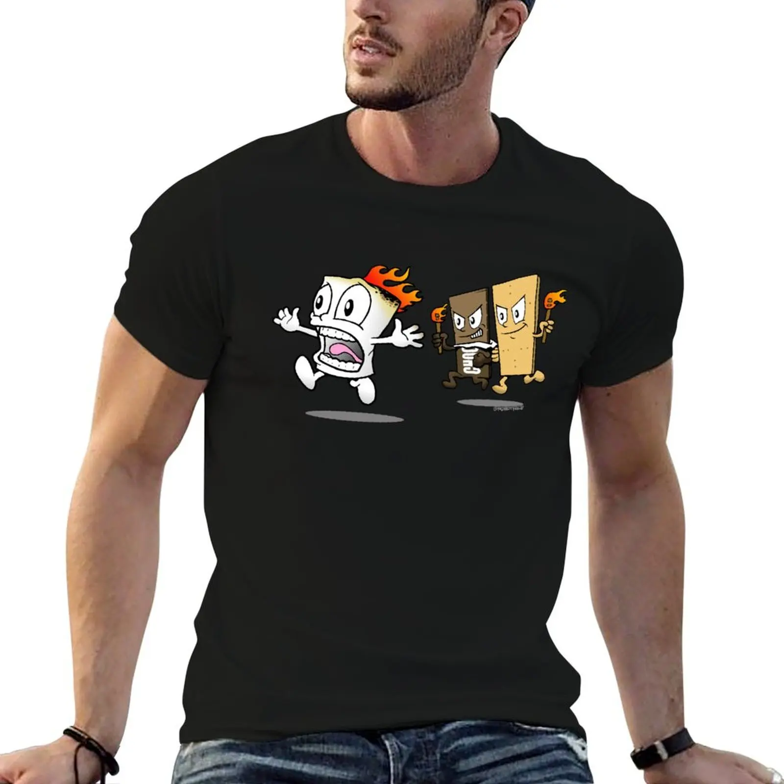 Funny Smores Chase T-Shirt Urban Style Print T-Shirt