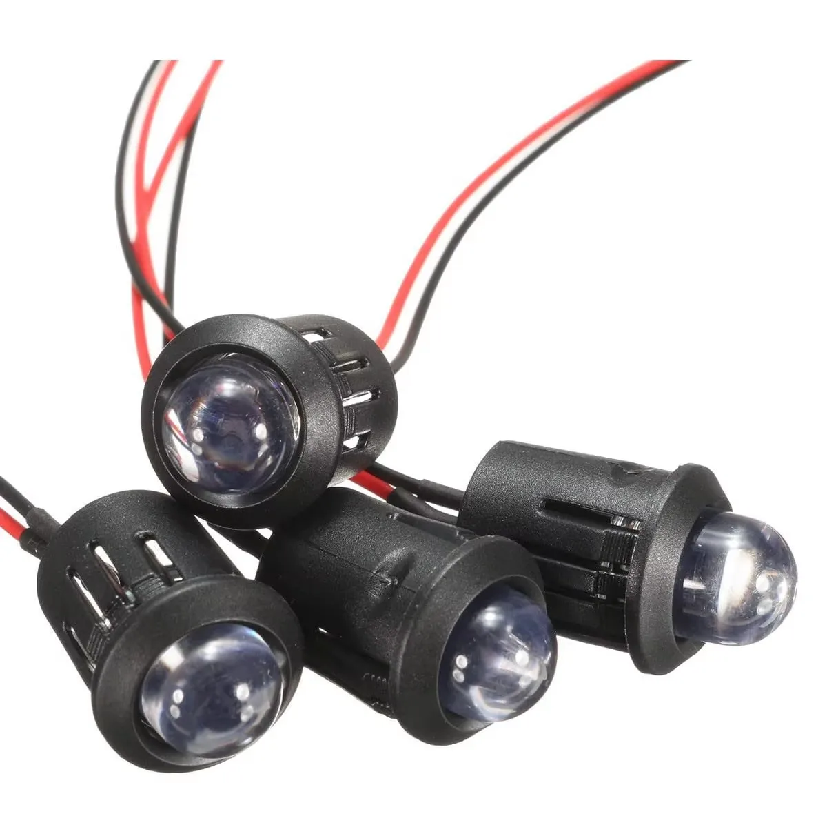 10 حزمة 10 مللي متر 12 فولت LED الثنائيات الباعثة للضوء LED قبل السلكية مصباح سلكي مسبق مع حامل قصاصة بلاستيكية ضوء لمبة صمام ثنائي باعث مسبقًا