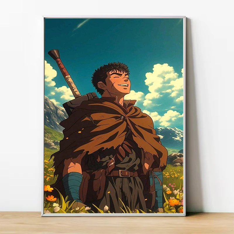 

Berserk Japanese Anime Poster HD art wall waterproof home living room bedroom coffee house bar aesthetic room wall decoration