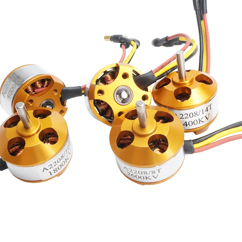 Bürstenloser Motor A2208 2208 Motor KV 1000 1100 1400 1800 2600 Bürstenloser Motor Starrflügelflugzeug Auto Wildschweinmodell Drohnenmotor