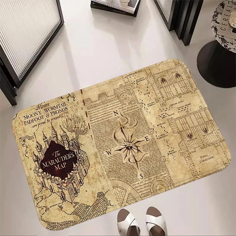 Magic Room Mat The Marauders's Map Foot Carpets Entrance Doormat Bath Rug Floor  Anti Slip Mat Home Decor Kitchen Hallway Carpet