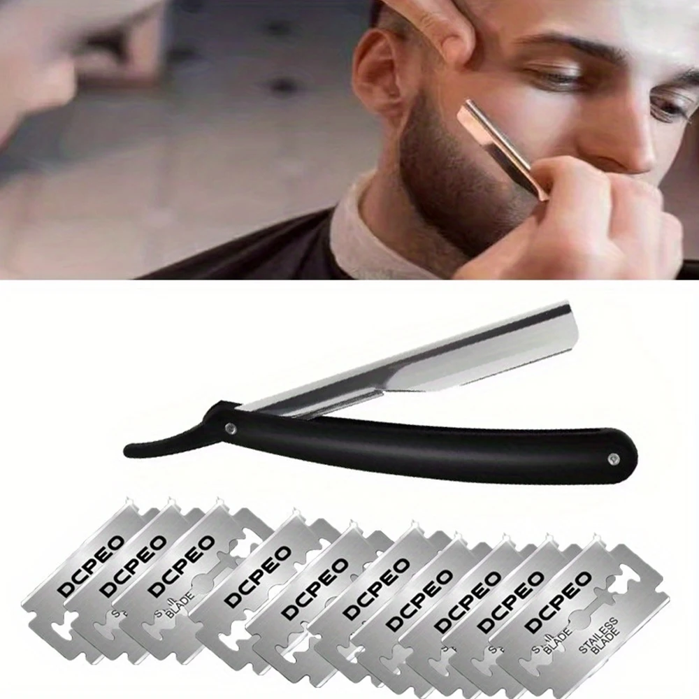 Inox Aco Razor For Barber Kit With 10 or 30 Lamins Premium Gift For Professionals and Barber Enthusiasts in Cas