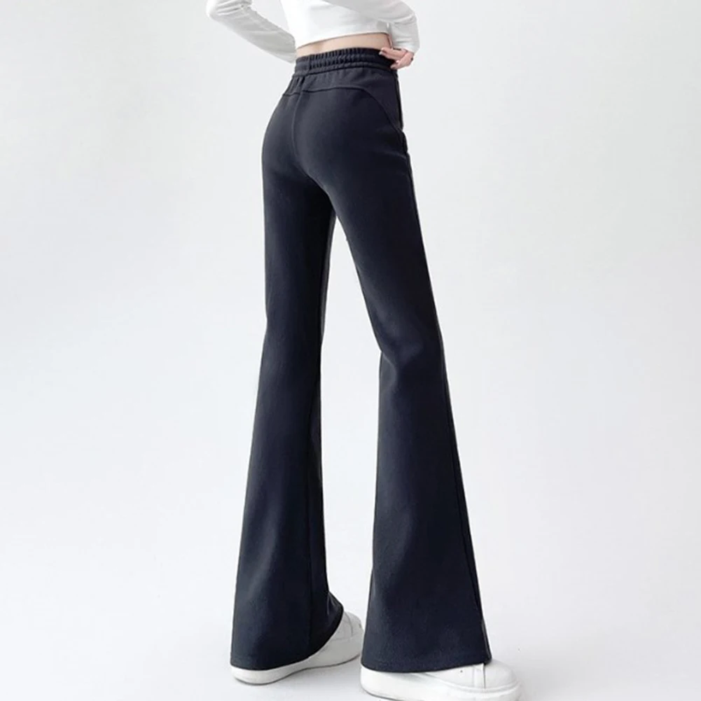 สําหรับการใช้งานประจําวัน กางเกงหลวมๆ กางเกงเอวสูง ออกนอกบ้านสีดํา ทุกฤดูกาล ใหม่เอี่ยม สวมใส่สบาย