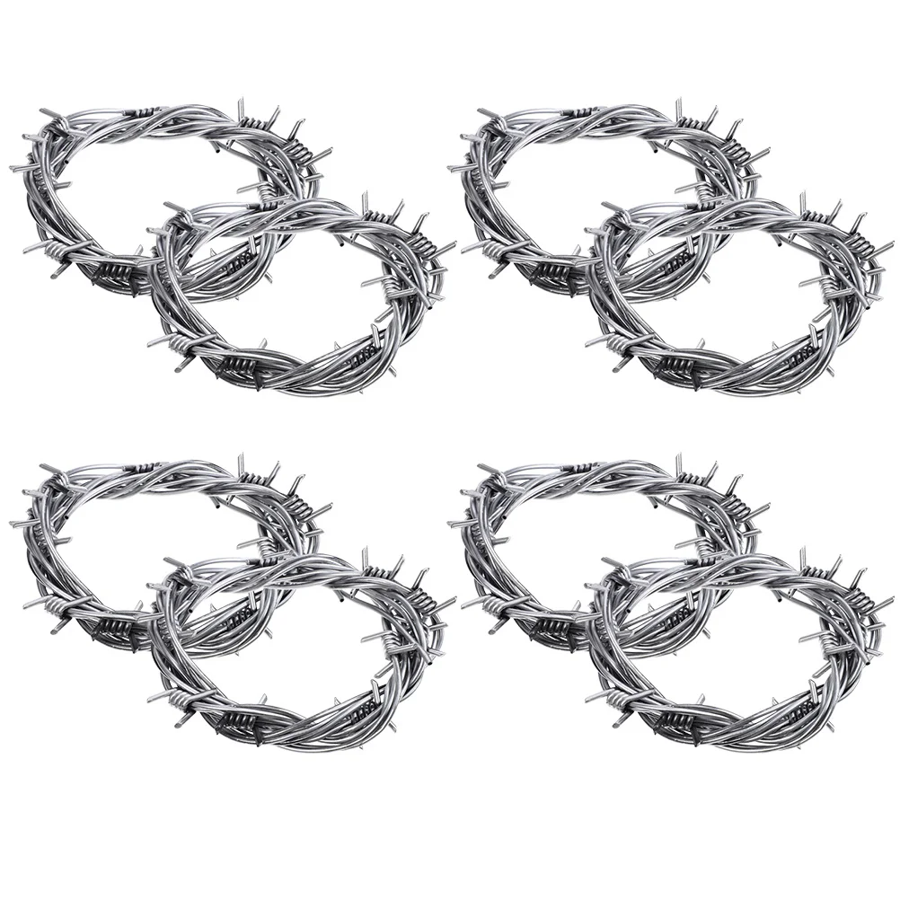 8 قطعة الأسلاك الشائكة وهمية هالوين ديكور محاكاة سلك الدعامة للمنزل مسكون الطرف الديكور جارلاند مشهد مخيف المزحة