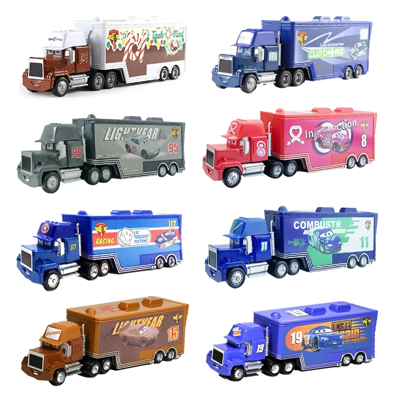 Disney Pixar Cars 3 Toy Lightning Mcqueen truck Mack Uncle Francesco Collection 1:55 Diecast Model dinoco Car 1 2 Children Gift