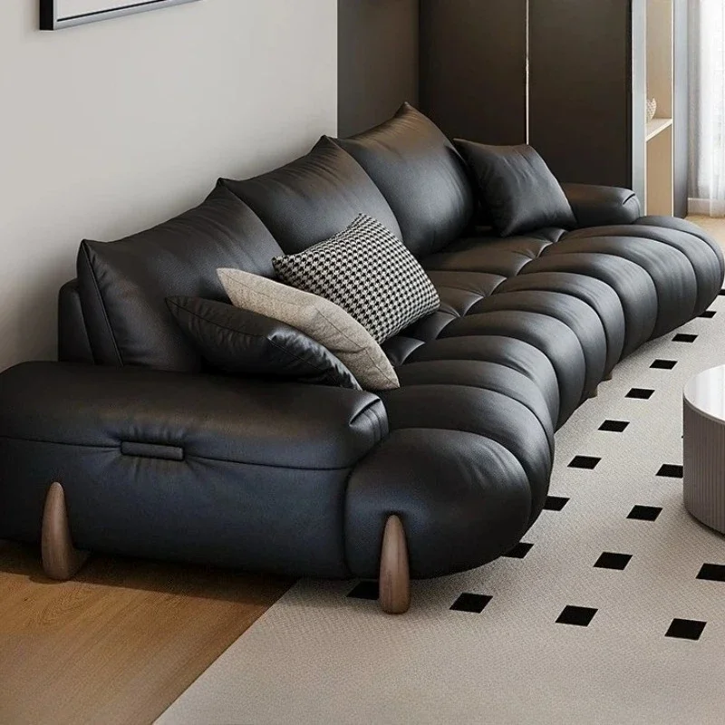 Sofá Cama Moderno, Sofás Modulares Seccionales Convertibles, Sofás Negros de Estilo Medieval para Sala de Estar, Sofá de Cuero con Forma - AliExpress 
