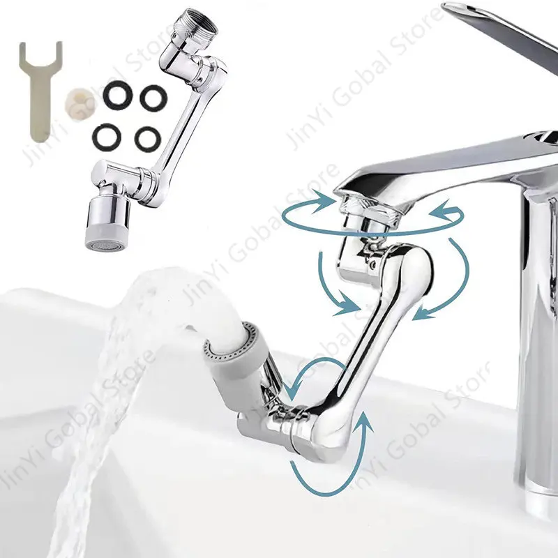1080° Rotate  Kitchen Faucet Aerator Plastic Splash Filter Tap Extend Water Nozzle Movable Faucet Adaptor Bathroom Accessorie