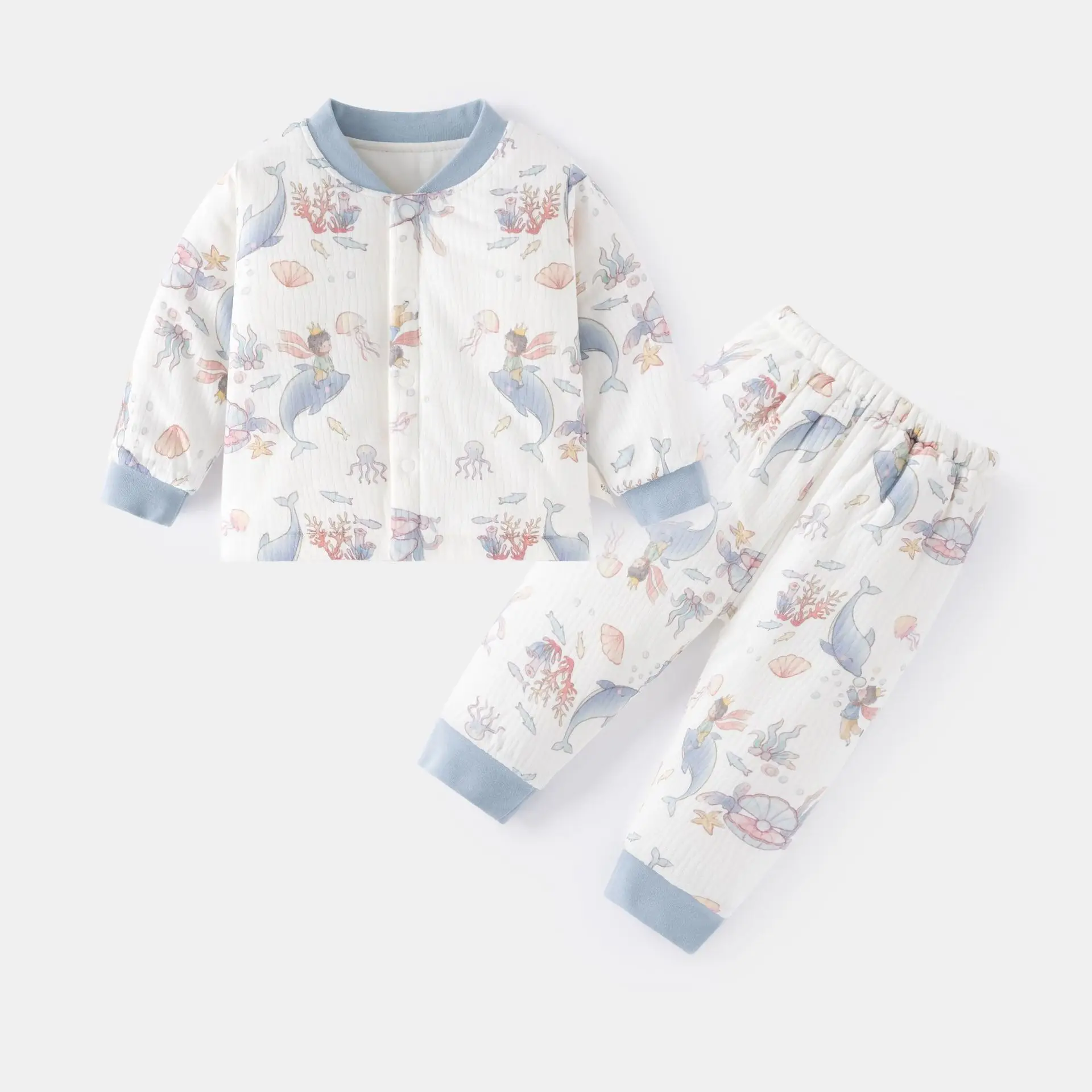 Winter Sets Toddler Boy Outfits Infant Girl Clothes Cartoon Cute Cotton Warm Long Sleeve Tops+Pants Baby Newborn Items BC272