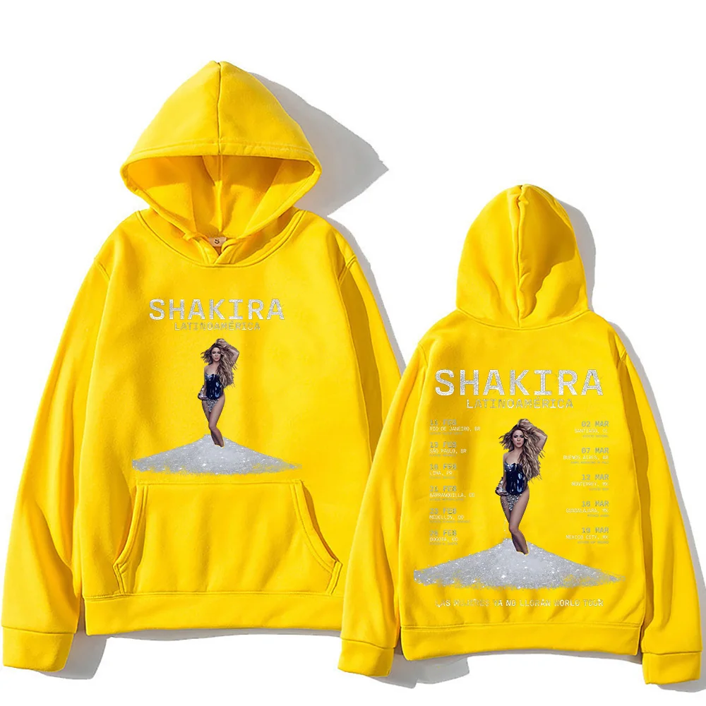 Shakira Las Mujeres Ya No Lloran World Tour Hoodies Men Women Fashion Aesthetic Sweatshirts New Two Sides Oversized Pullovers