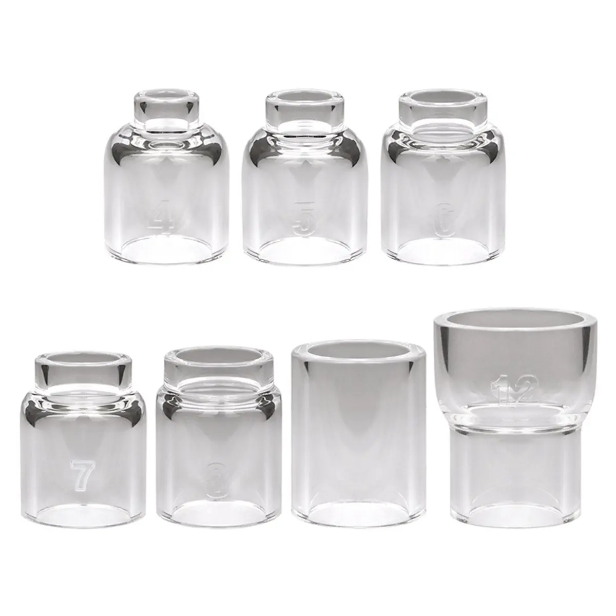 41Pcs TIG Welding Torch Nozzle Ring Cover Gas Lens 4 -12 Glass Cup Kit for WP17/18/26 Torch, 3.2mm
