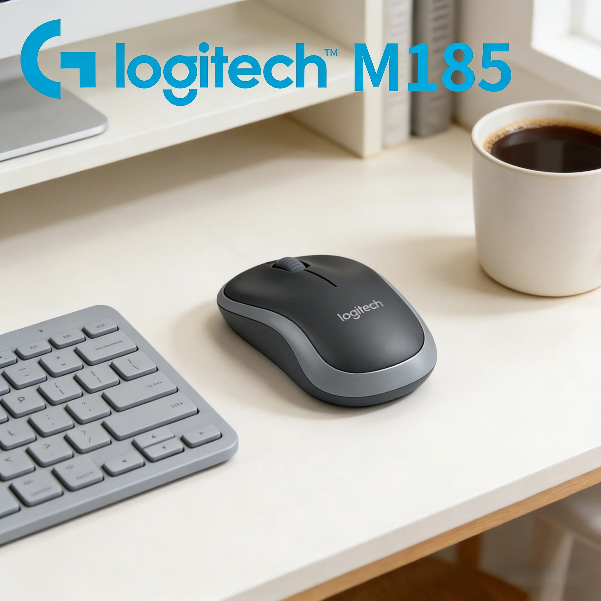 

Logitech M185 Wireless Mouse, 2.4G 10m Stable Connection, Plug & Play, 12-Month Battery for Laptop PC Home Office Travel