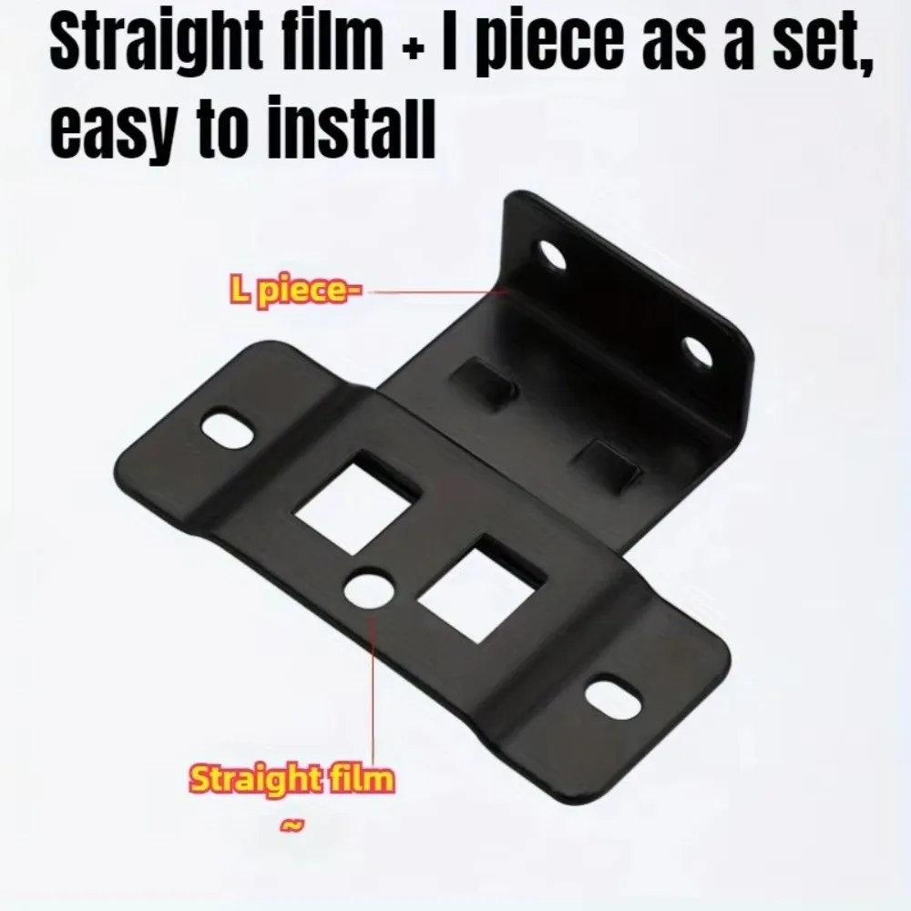 4Pcs Metal Fixing Buckle L Shaped 90 Degree Cabinet Corner Code with Screws Easy Install Two in One Insert Hardware Accessories