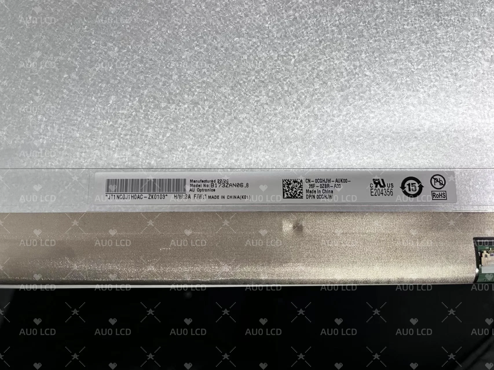 B173ZAN06.8 17.3 Inch Matrix Display Panel UHD 3840*2160 EDP 0.4mm 40 Pins 4K 100% Adobe RGB 120Hz Laptop LCD Screen Non-Touch