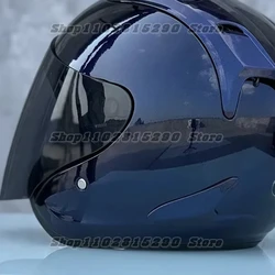 Ram4 Bright Dark Blue Half Helmet Men and Women Motorcycle Off-Road Summer Helmet Downhill Racing Mountain Cross Casco Capacete