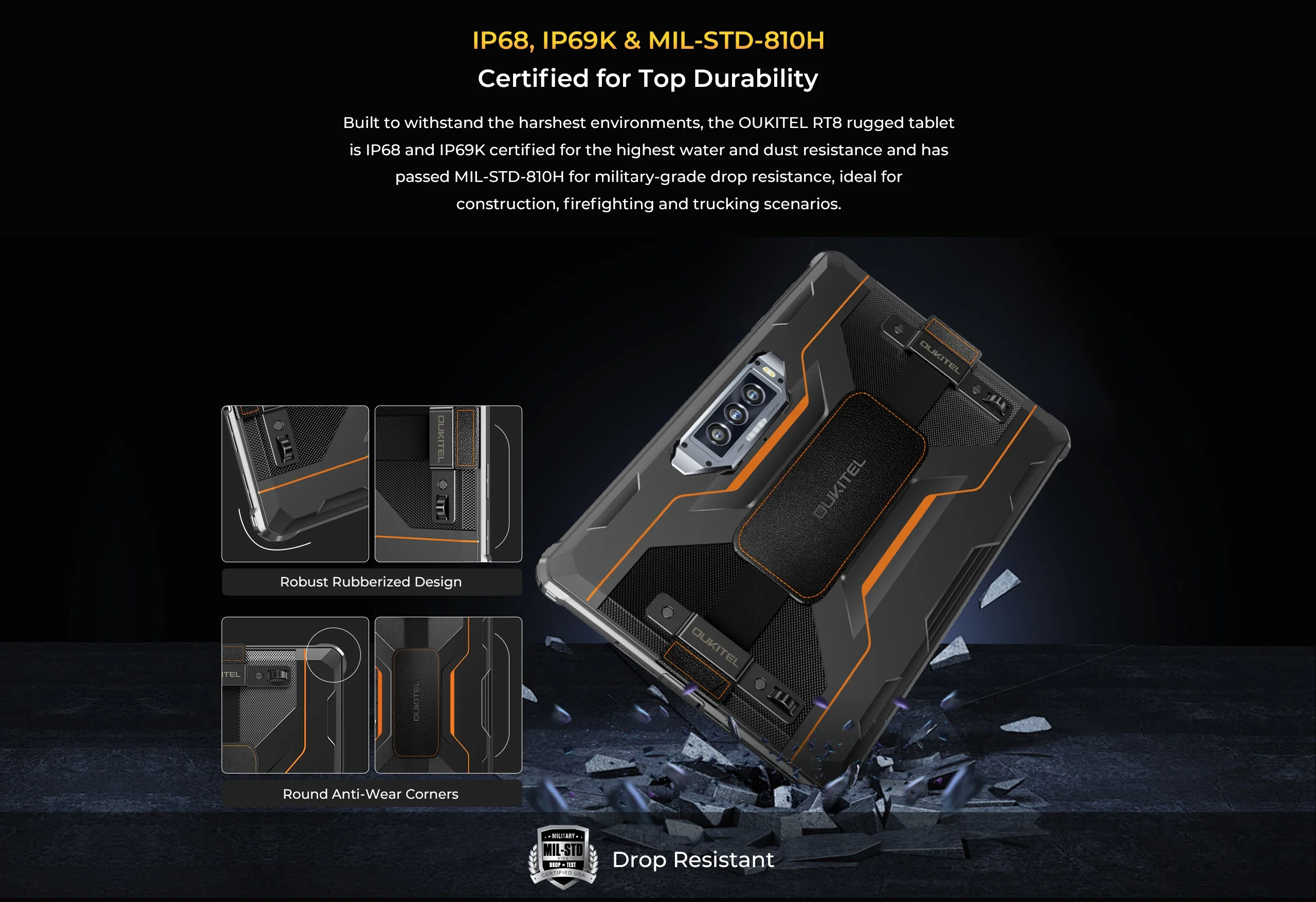 Oukitel RT8 Rugged Tablet 20000mAh 33W, 11