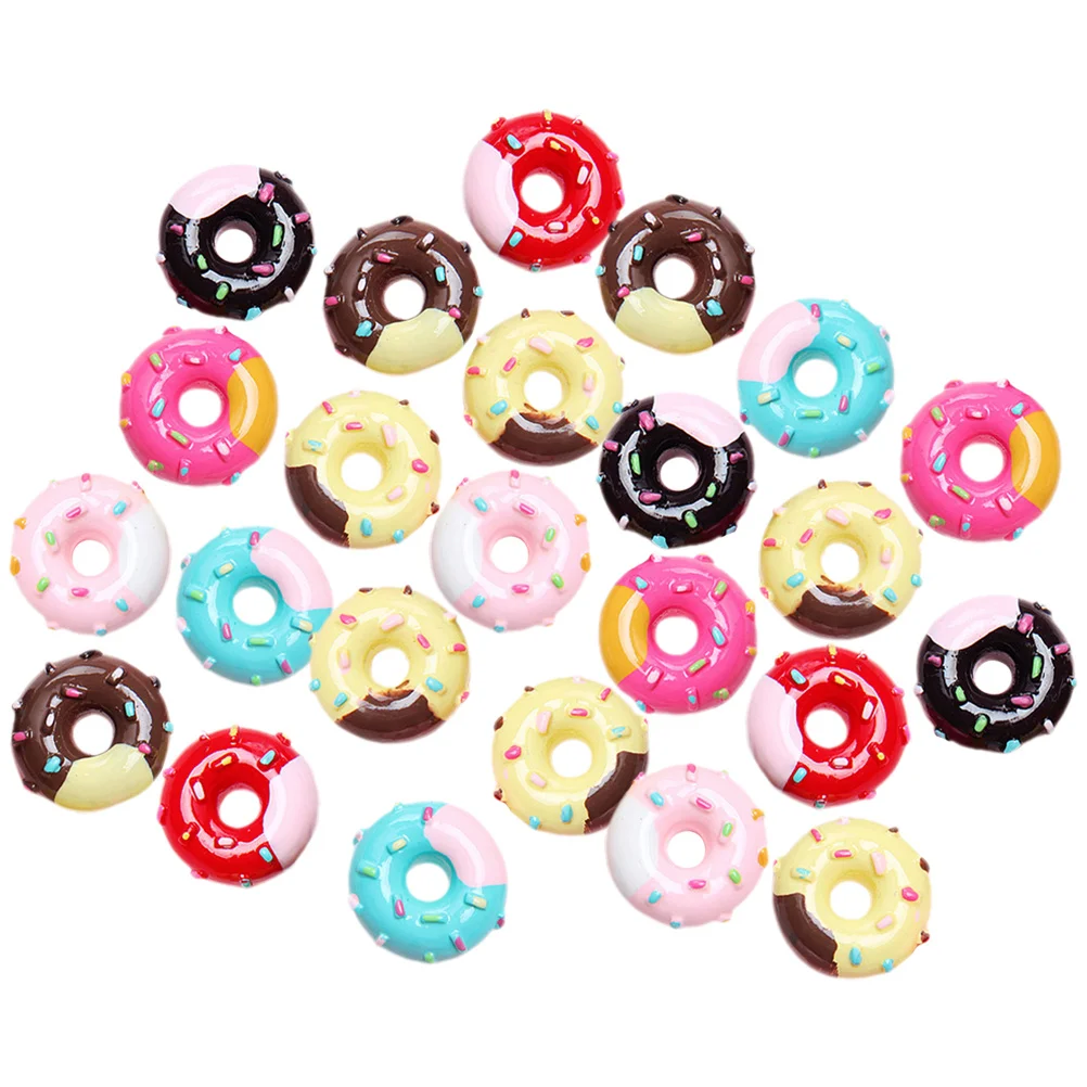 

30 Pcs Mobile Phone Case Hair Accessories Party Cute Charms Clip Decoration Mini Resin Flatback for Crafts Miss