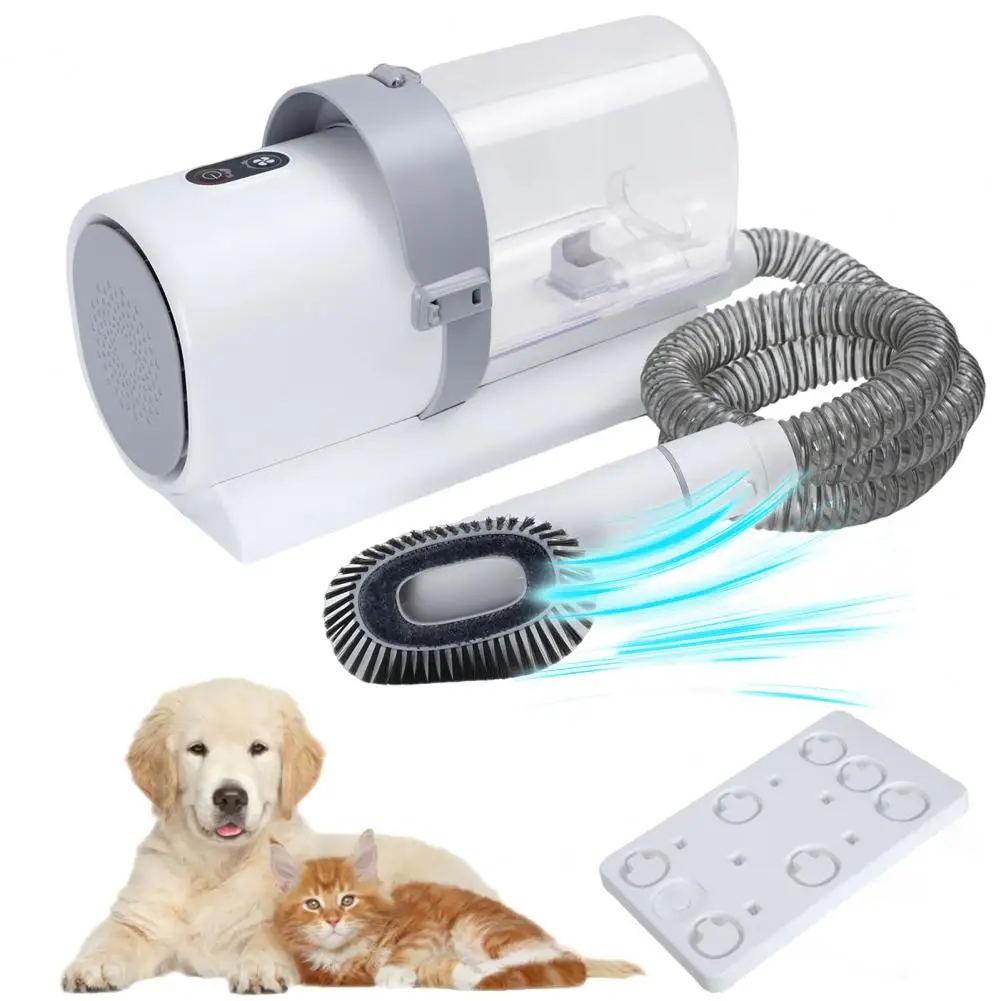 Dog Hair Vacuum & Grooming Kit, Pet Grooming Vacuum with 4 Limited Combs, 2.5L Dust Cup Dog Brush Vacuum with Grooming Tools for