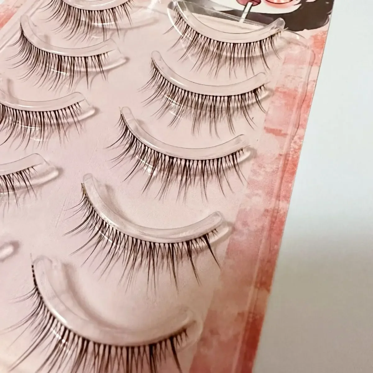 5 pairs Natural hair flu false eyelashes Maillard mixed-race natural daily one-piece novice fine-stemmed eyelashes