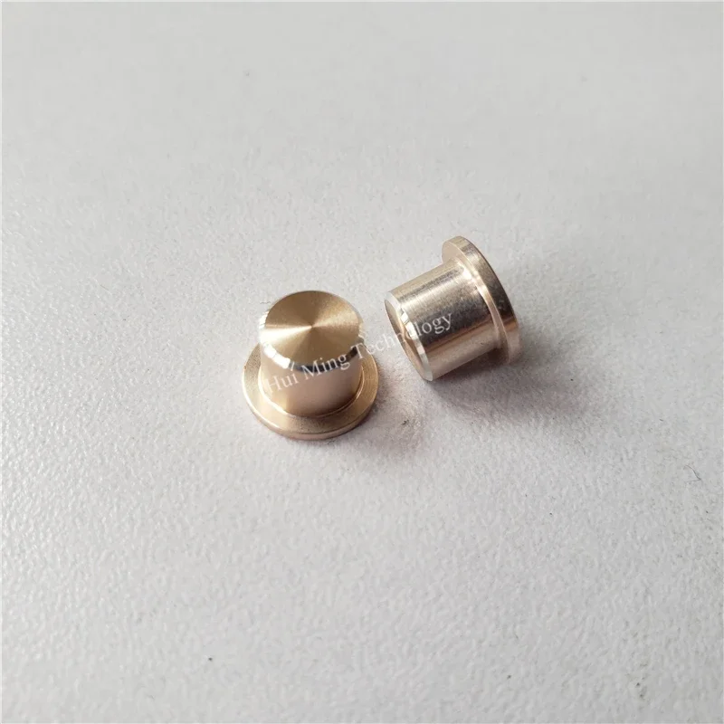 

10 шт., алюминиевая кнопка для кнопок, серебряная металлическая кнопка для автомобильного усилителя звука 9,7*6,6 мм