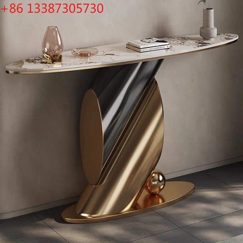 

Легкий роскошный входной столик из каменной плиты для домашнего и коммерческого света, роскошный простой входной столик с ветром