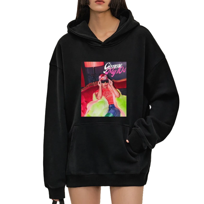 Hip Hop Nicki Minaj Tour 2024 Fashion Graphics Hoodie Unisex Casual Fleece Long sleeve streetwear Men Women Oversized Sweatshirt