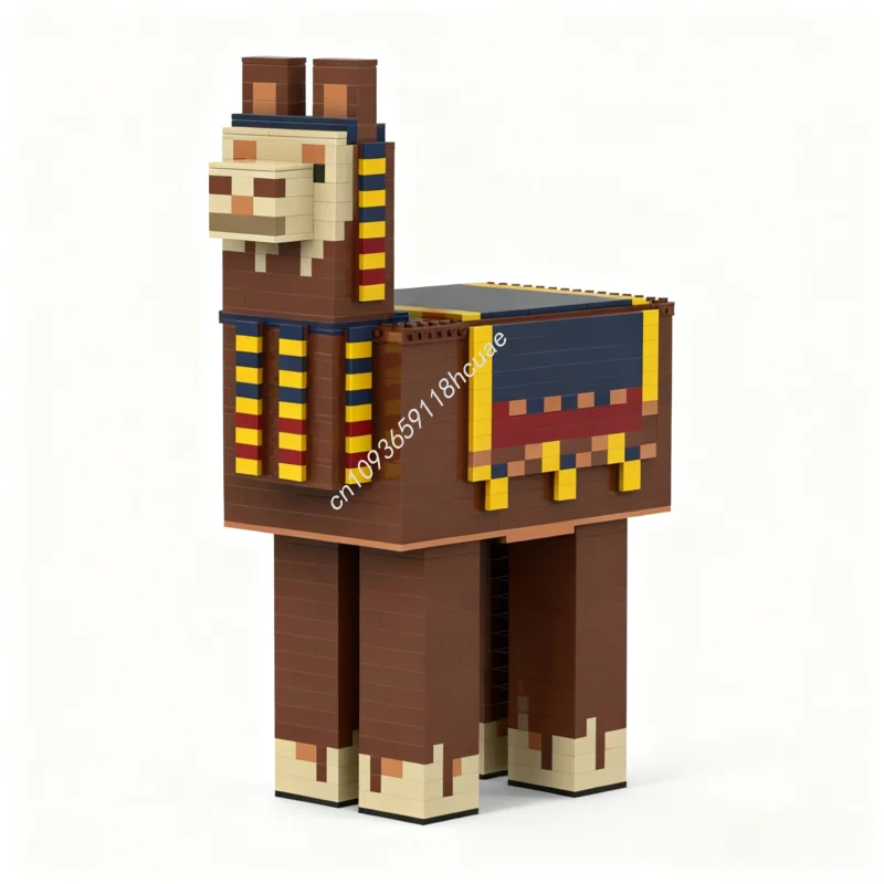 1079 pçs moc llama comerciante meu mundo modelo blocos de construção aniversário arquitetura modular montar brinquedos educação presentes natal