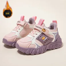 

Хит продаж: Теплые зимние детские спортивные кроссовки для улицы, нескользящие, универсальные, для бега, с надежной поддержкой, для повседневной носки