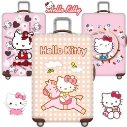 Hello Kitty Cartoon walizka podróżna pokrywa ochronna pokrowiec na bagaż dla 18-32 cali śliczne kobiety dziewczęta Anime wózek kurz Case prezent