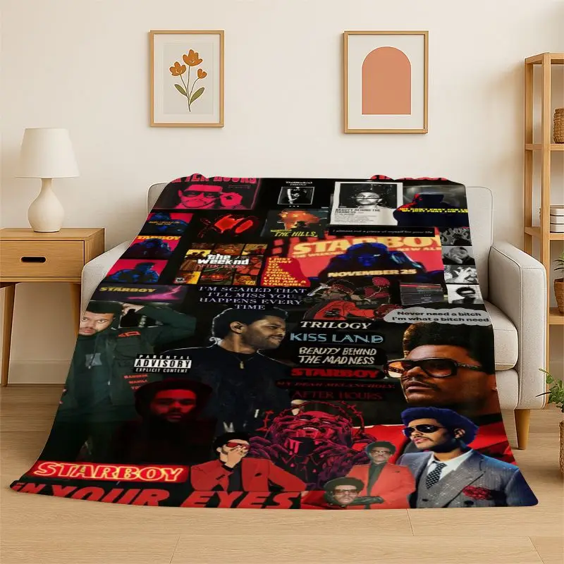 THE WEEKND,XO Alternative R&B Abel Tesfaye Flannel Blanket Soft Warm Throw Blanket for Bedroom Living Room Bed Travel Picnic