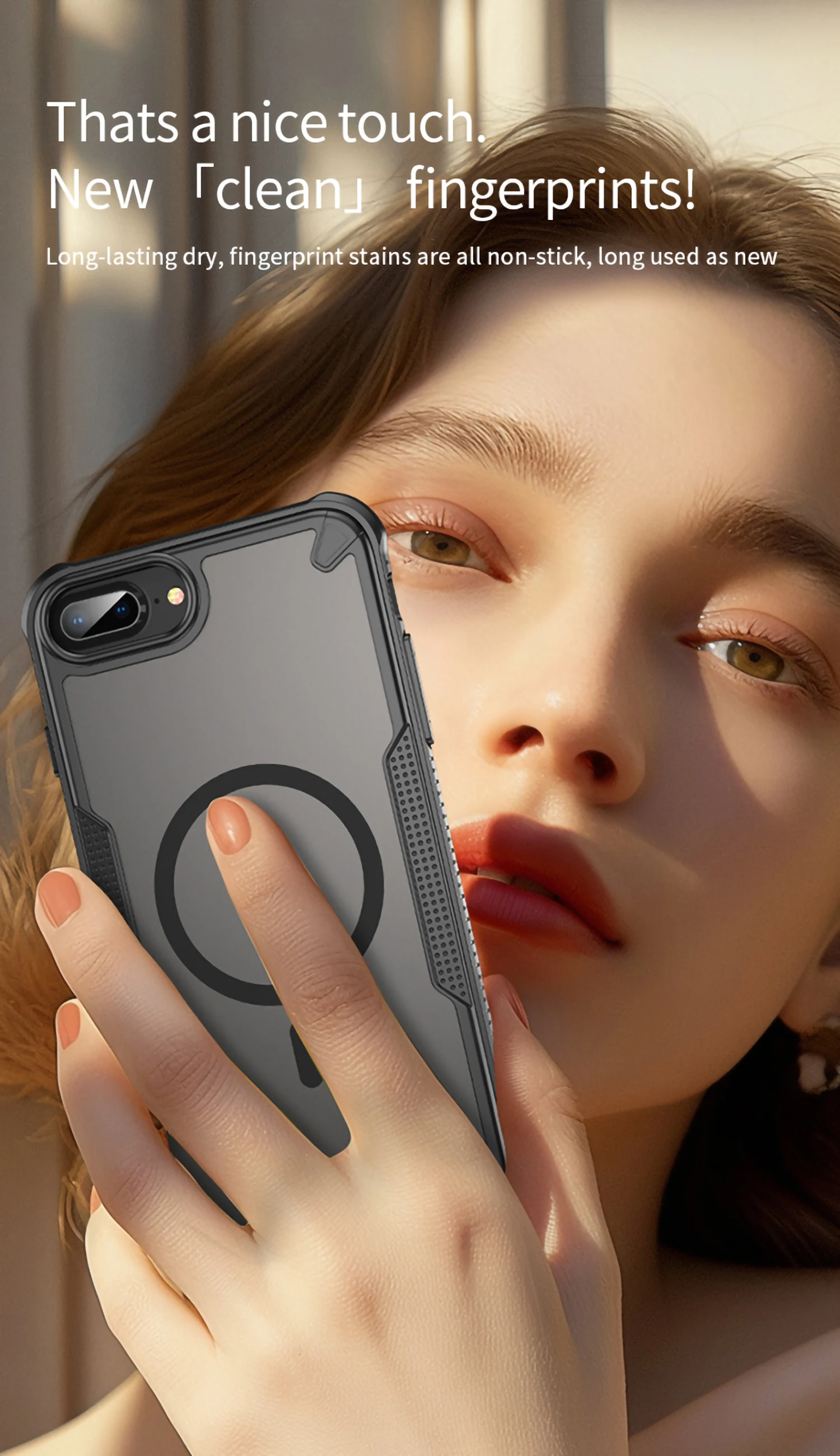 Magnetische, luxuriöse, matte, durchscheinende, stoßfeste Schutzhülle für iPhone SE3 SE2 6 7 8 Plus 7Plus 6S für Magsafe Wireless Charge Cover – Detail 3