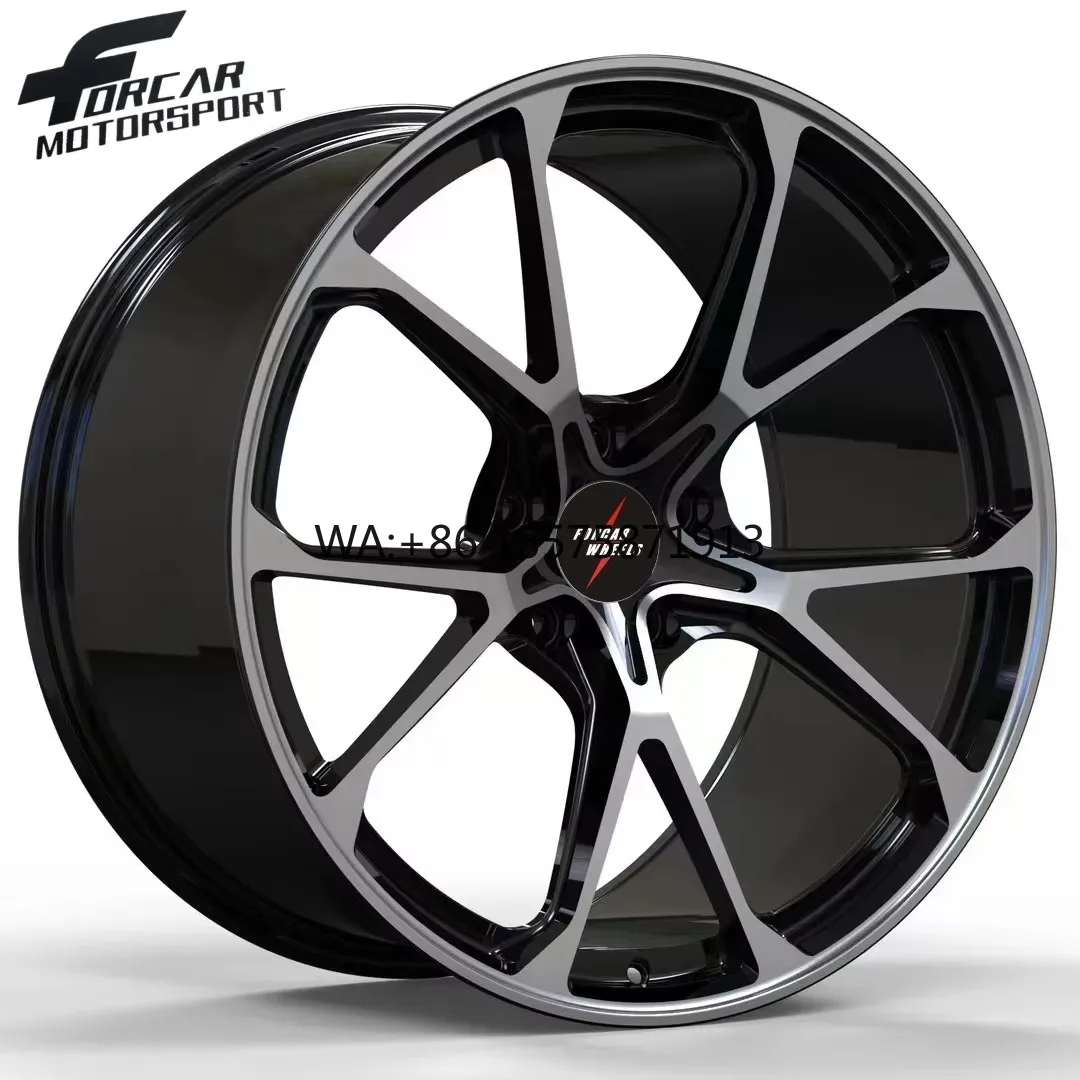 

Кованые диски Forcar Monoblock Design, глянцевые черные с обработанной поверхностью, новые, из сплава T6061, на заказ, 16-24 дюйма