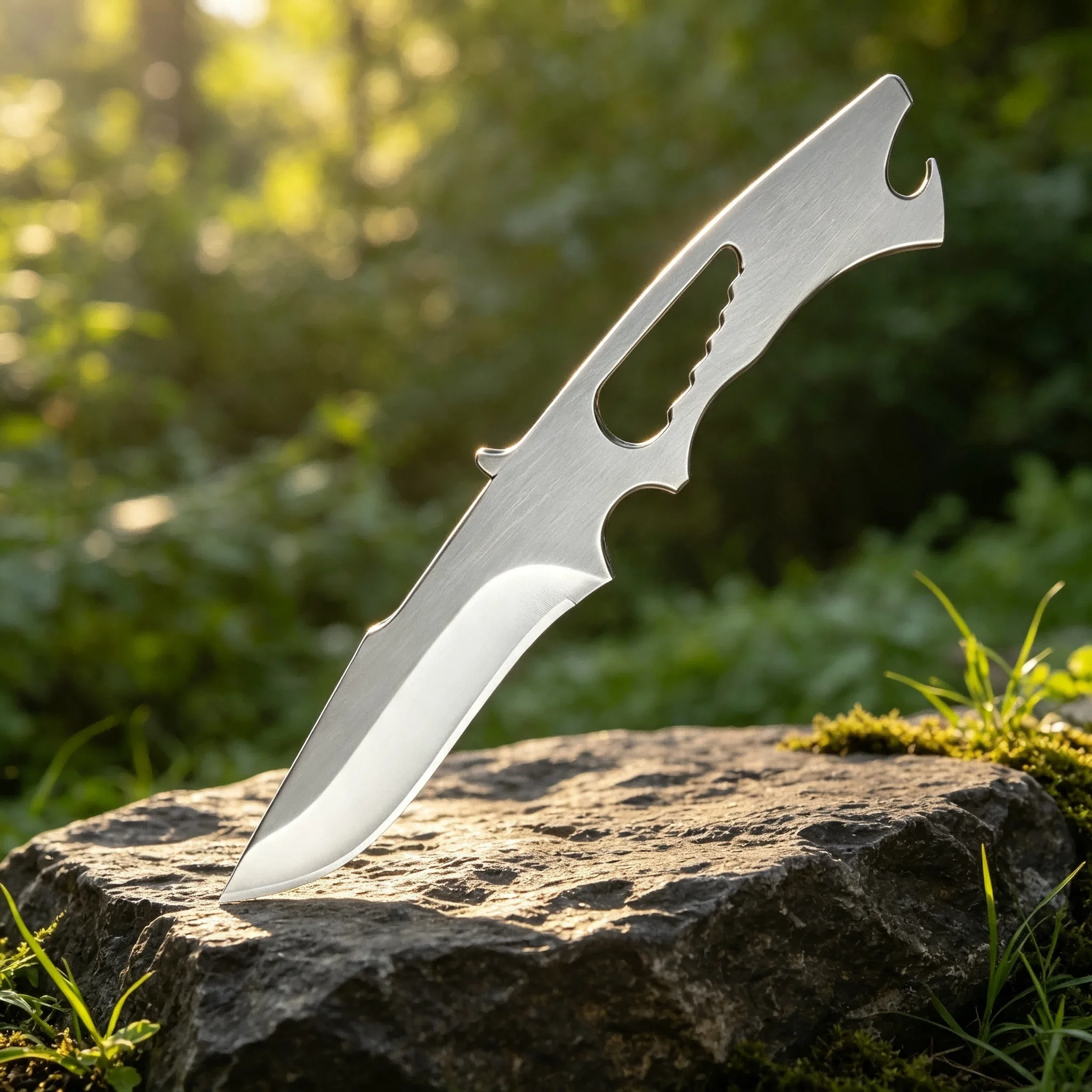 Multipurpose Outdoor Utility Knife, Stainless Steel Blade Portable Hand Tool for Camping DIY Crafting & Field Maintenance Work
