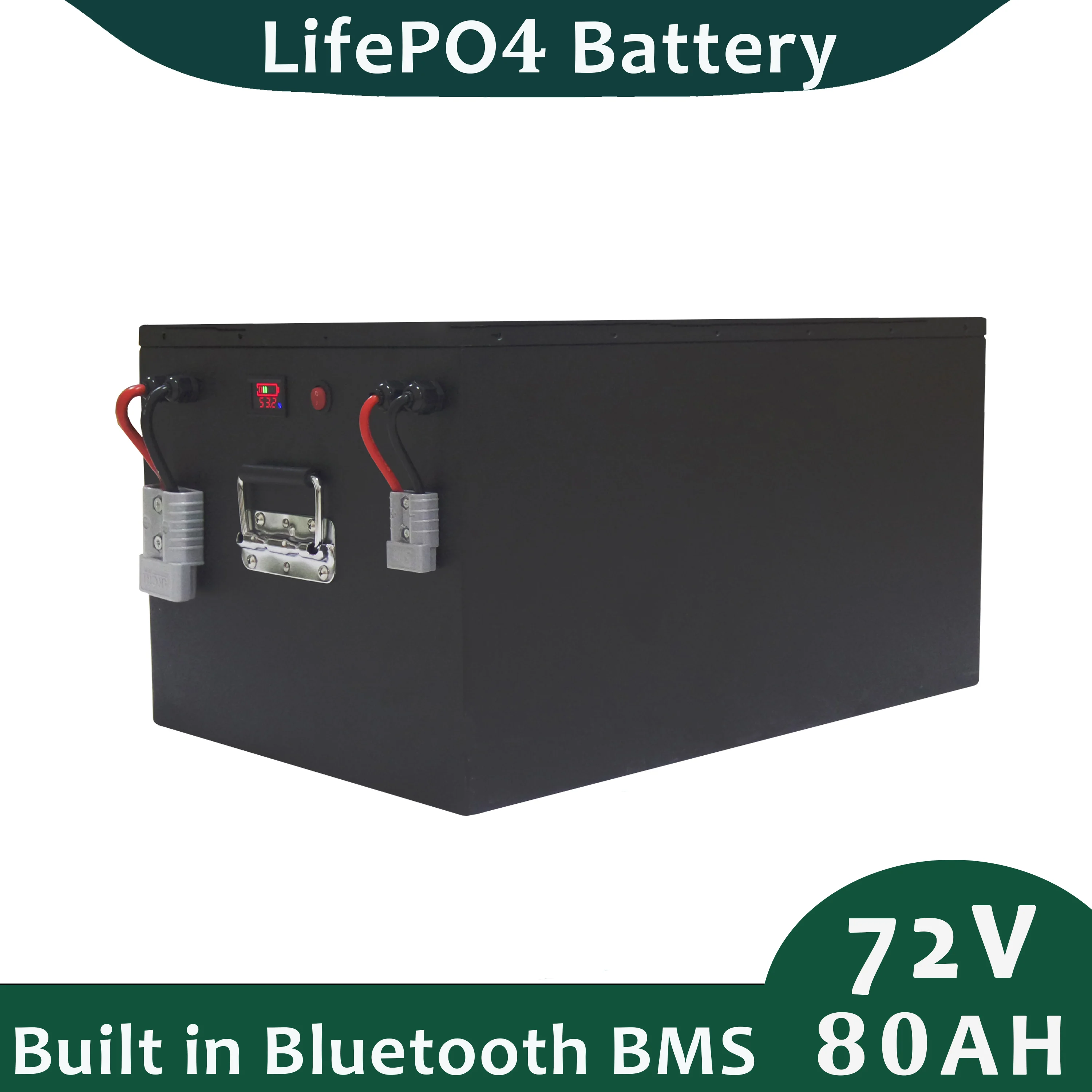 72v 80Ah LifePO4 Batterij met Case Voor Motor 5500W 7000W Perfect voor Golfkar Elektrische Winkelwagen