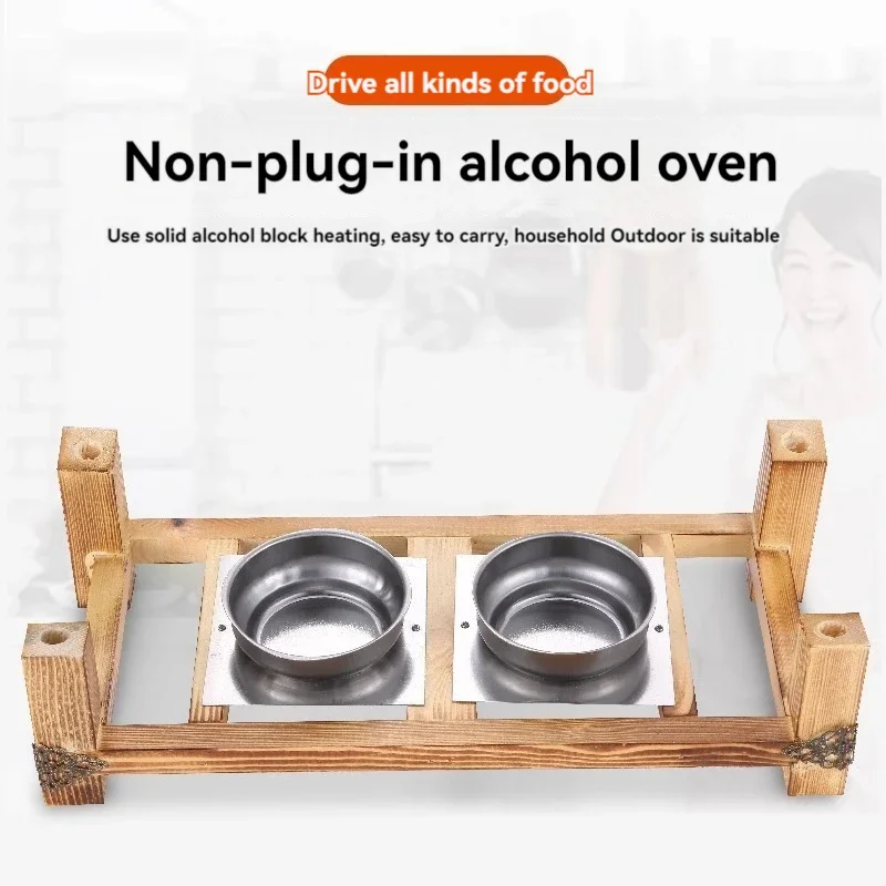2025 Small non-stick grill oblong alcohol oven grill fish plate restaurant disposable grill iron plate dry pot pot