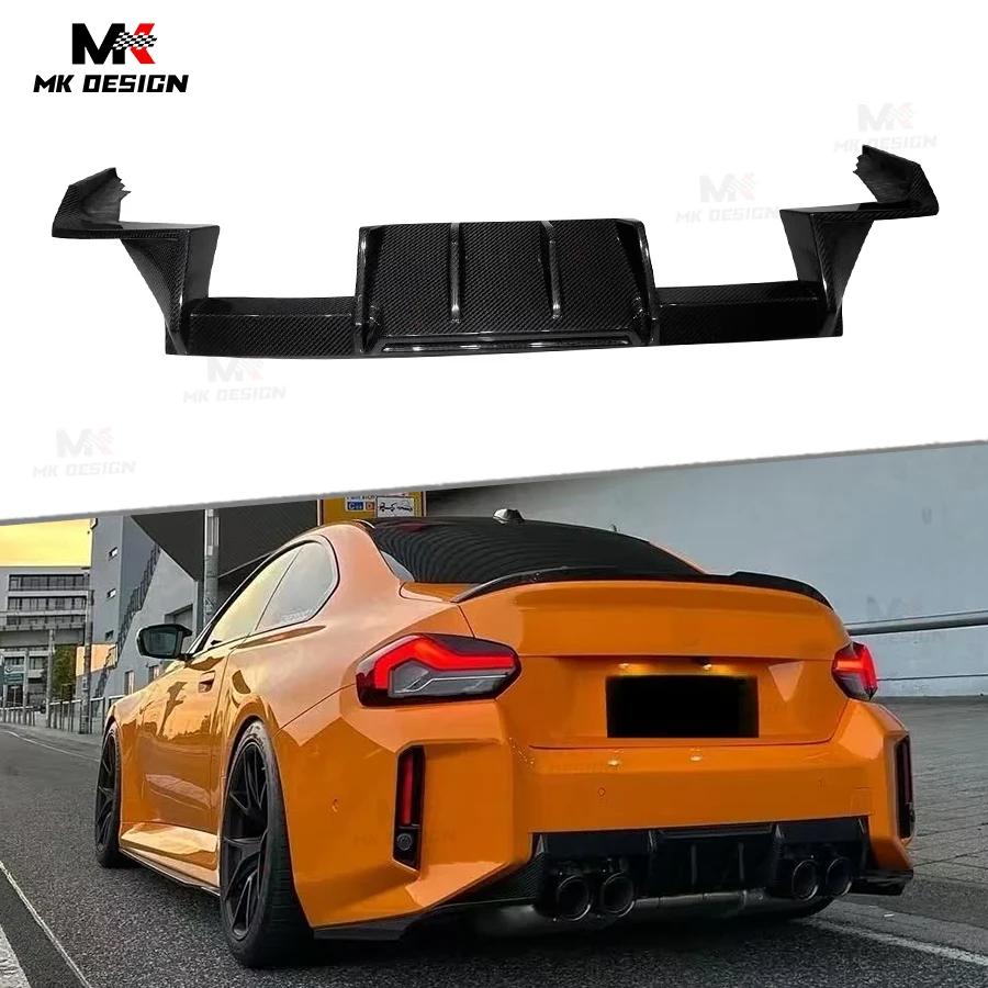 

Dry Carbon Fiber R44 Style Rear Diffuser For BMW 2 Series M2 G87 2 Door Coupe 2022-2025 Rear Bumper Lip Diffuser Auto Parts