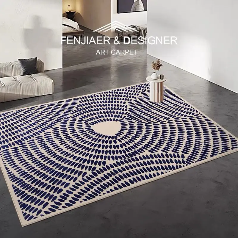 Blue Dots Soft Fluffy Carpet Room Decoration Living Room Coffee Tables Mats Modern Large Bedroom Rug Non-slip Washable Play Mats