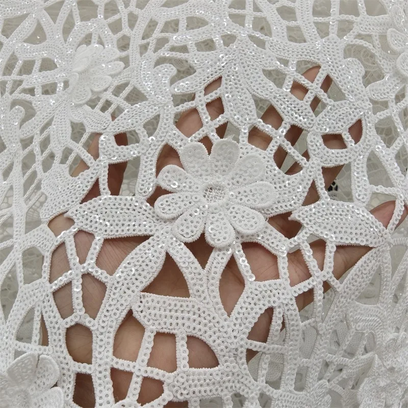 New Classic Sequins, Three-dimensional Embroidery, Lace Decal Fabric, Wedding Dresses, Clothing, Handmade Decorative Accessories