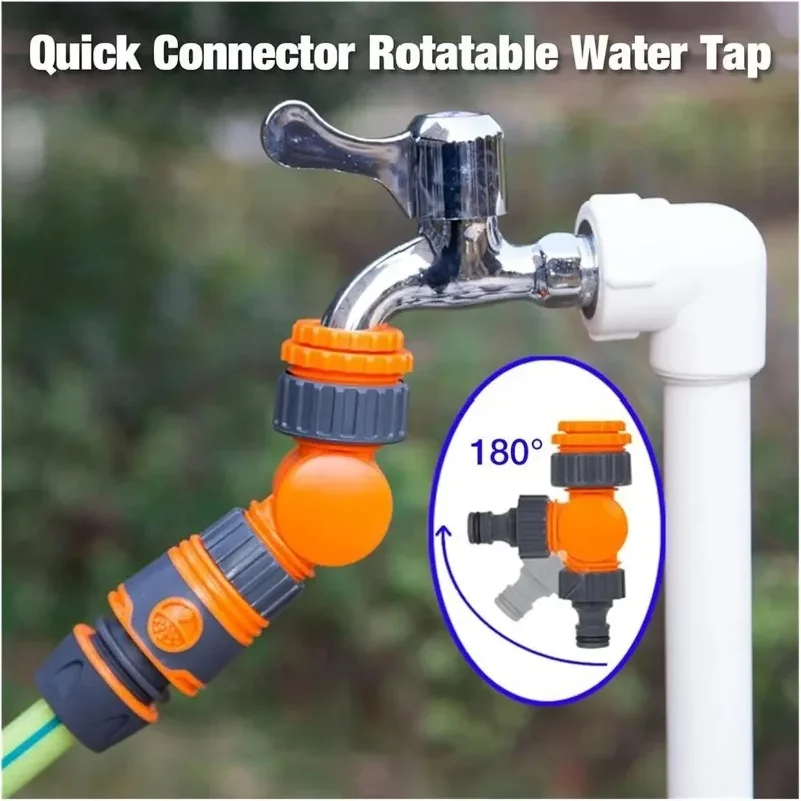 Garden Hose Connector Faucet Adapter For 1/2 Inch Hose Reel Cart Plastic Click-lock Quick ConnectionFor Watering Irrigation Gard