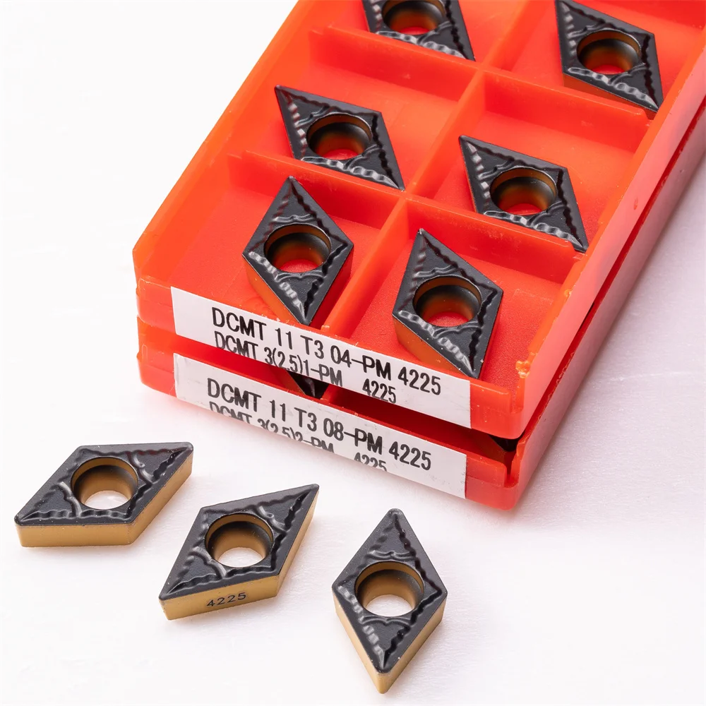 Imagem -04 - Ferramentas de Torneamento Externo Dcmt11t304 Dcmt11t308 Pm4225 Carboneto Cnc Ferramentas de Gerencio Dcmt11t304 pm 4225 de Alta Qualidade