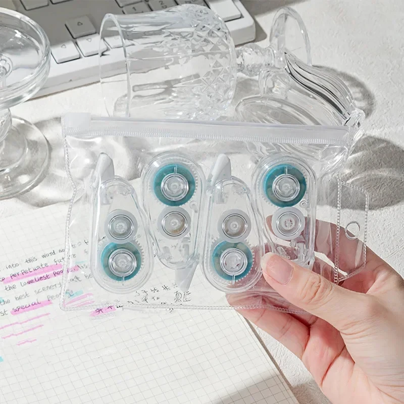 (4 peças/1 conjunto) fita adesiva dupla face com pontos, livre de ácido e seguro para arquivamento, corredor de fita permanente, fita adesiva dis