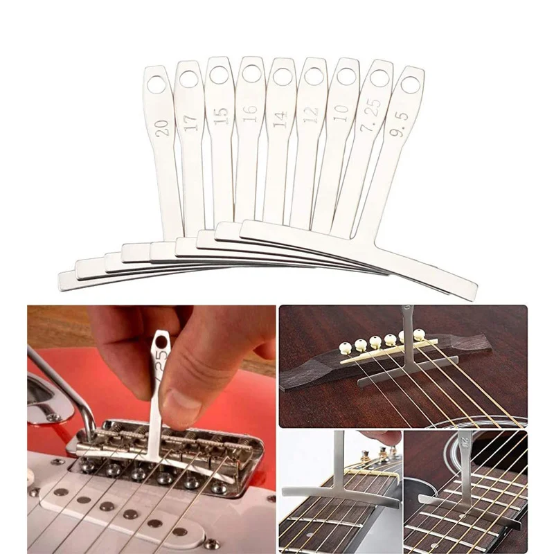 Guitar Maintenance Repair Tool Kit Tools String Organizer String Action Ruler Gauge Measuring Tool Hex Wrench Set Files Fin