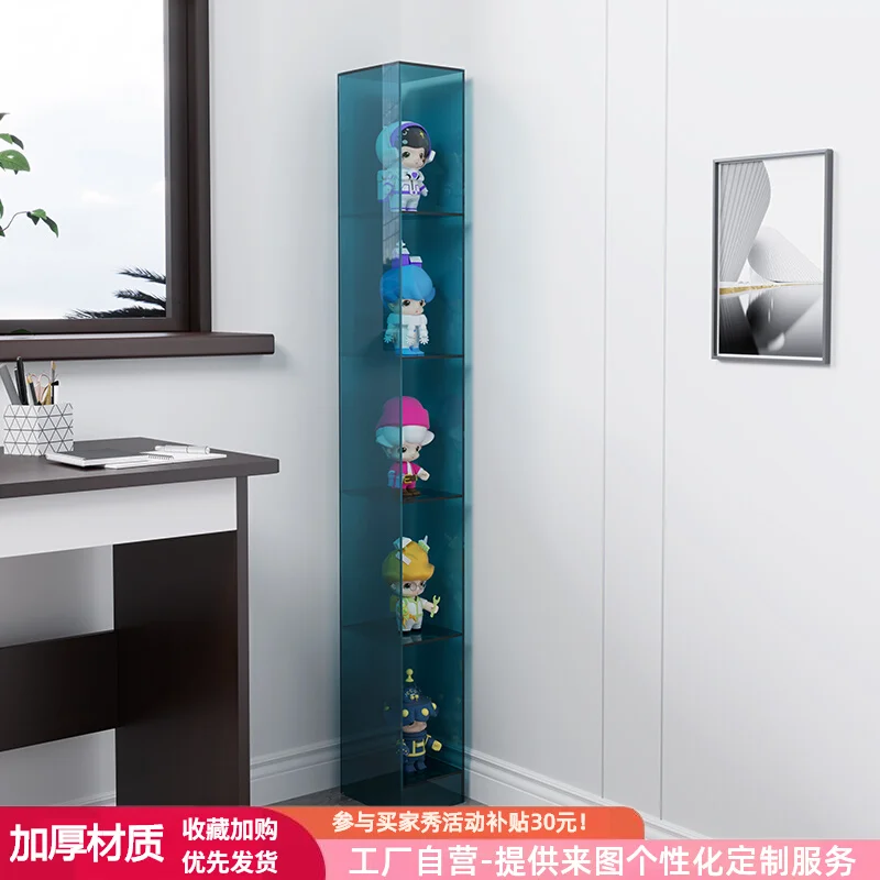 Estantería acrílica nórdica, estante de exhibición para almacenamiento en habitación, estante de suelo multicapa, estante para figuras, gabinete decorativo Lego